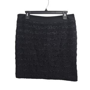 English Factory Metallic Striped Textured Mini Skirt. Size Large